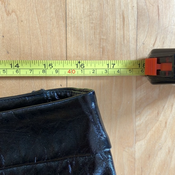 NEW 7 For All Mankind patent black faux leather pants Large - Picture 5 of 13
